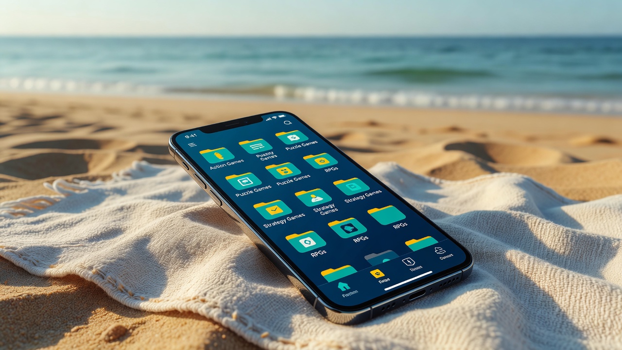 App library organized in folders