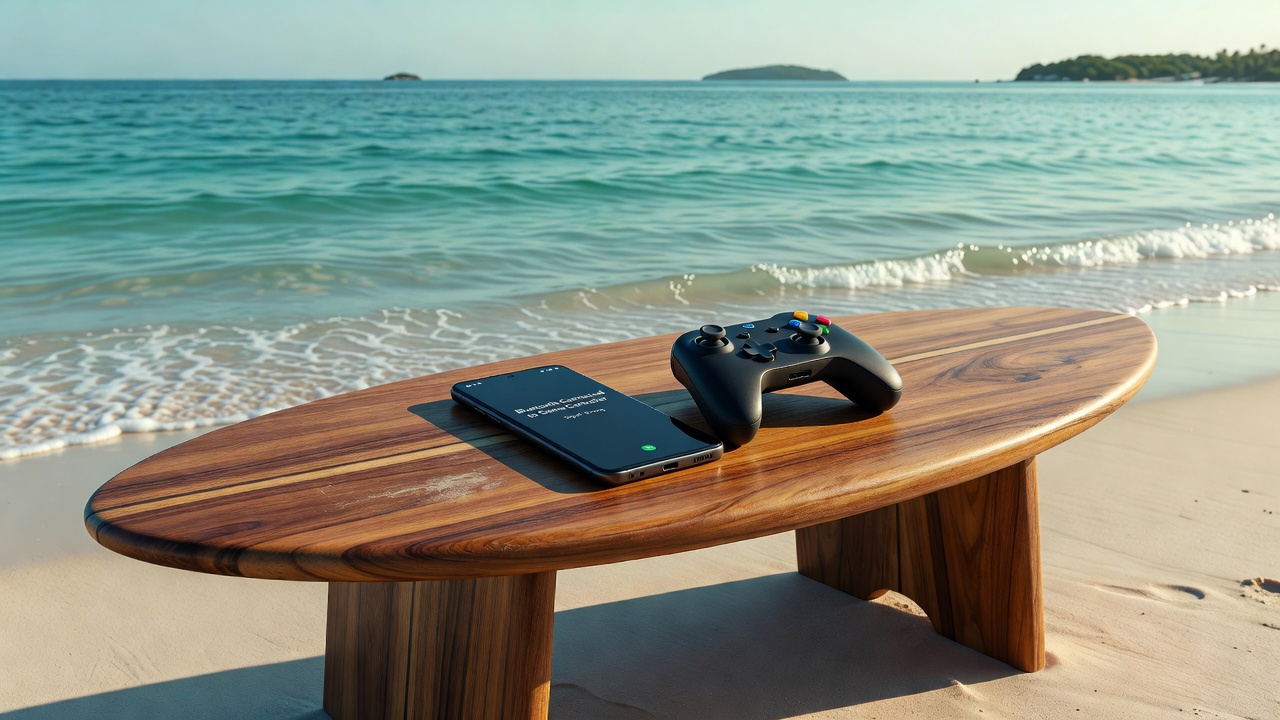 Bluetooth controller connected to mobile