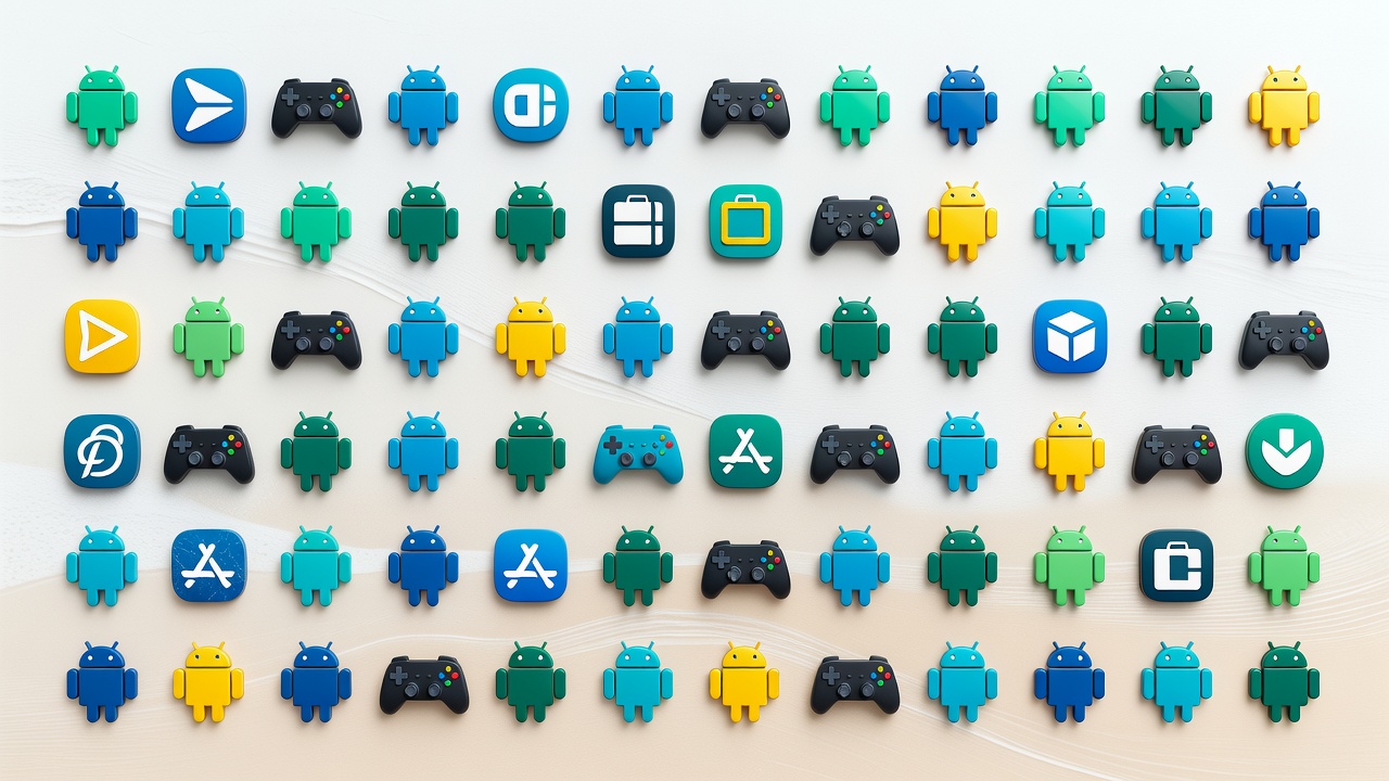 Mobile platform app icons collection