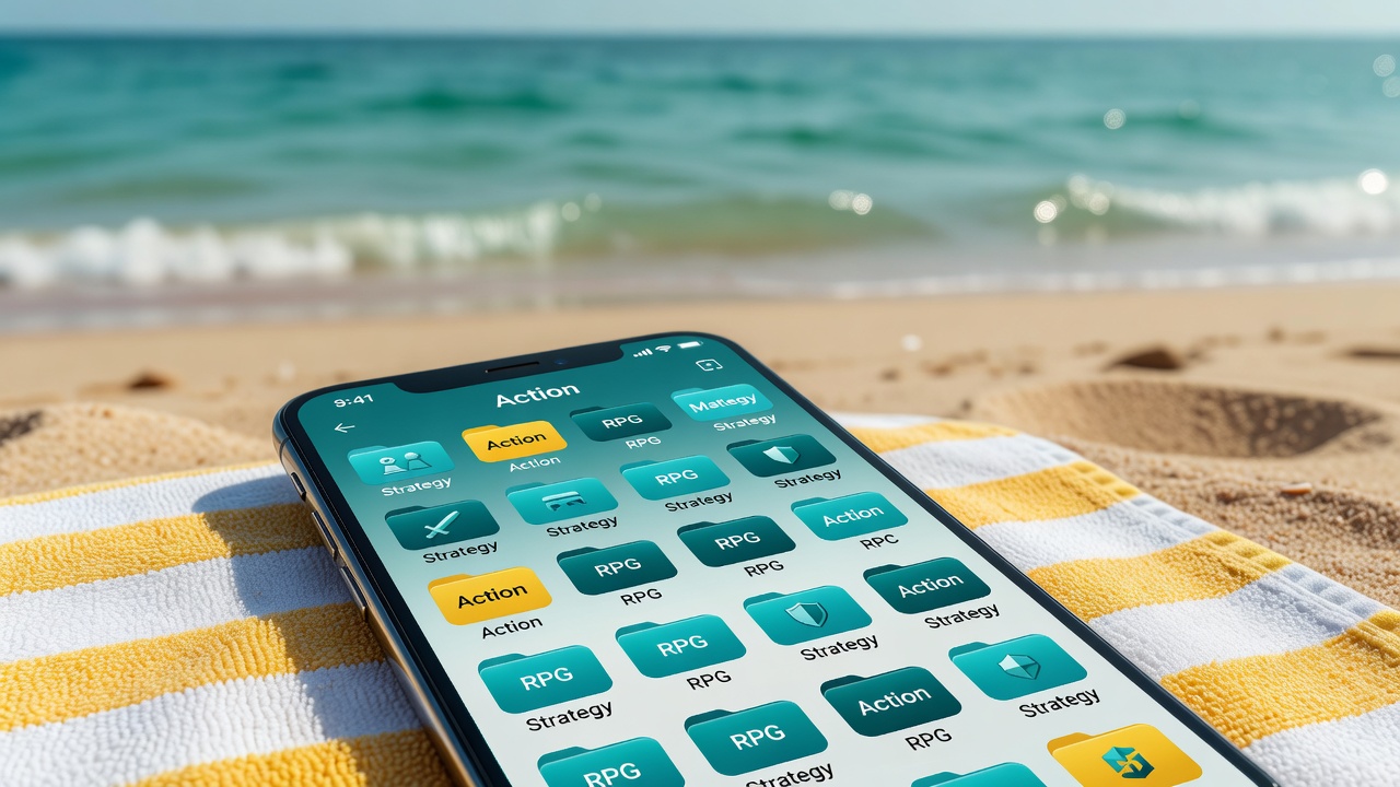 Organized game library on mobile